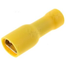 Steckverbinder flach Flachsteckhülsen vollisoliert gelb 6,3x0,8mm für Leitung 4-6mm² 100 Stück