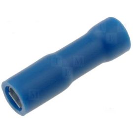 Steckverbinder flach Flachsteckhülsen vollisoliert blau 2,8x0,8mm für Leitung 1,5-2,5mm² 100 Stück