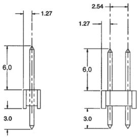 Pinheader Stiftleisten THT Raster 2,54mm zweireihig 100-polig gerade 1 Stück