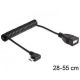 USB Spiralkabel USB micro B Stecker gewinkelt auf USB A...