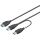 USB 3.0 Y-USB Kabel A Stecker auf A Kupplung 0,3m USB 3.0 Y-USB