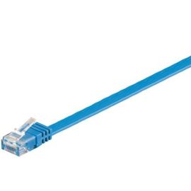 Netzwerk Flachband Kabel Patchkabel CAT6 U/UTP blau 1,0m