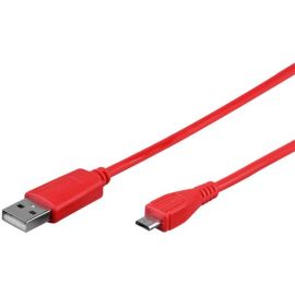 USB Anschlusskabel USB A Stecker auf Micro B Stecker 1m rot