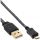 Micro USB Flachbandkabel schwarz 3,0m micro-B an USB A Stecker vergoldete Kontakte