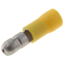 Steckverbinder Rundsteckhülsen Stecker gelb 5mm für Leitung 4,0-6,0mm² 100 Stück