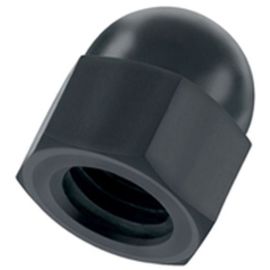 Kunststoff Hutmutter M8 schwarz Nylon 10 Stück