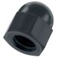 Kunststoff Hutmutter M12 schwarz Nylon 10 Stück