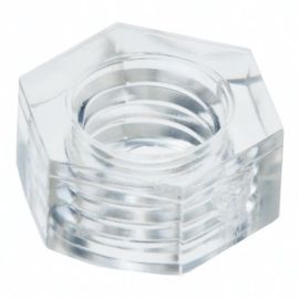 Kunststoff Mutter Sechskantmutter M3 Polycarbonat transparent 10 Stück
