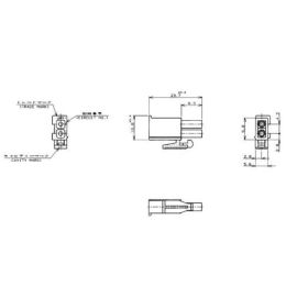 Steckverbinder Mini Universal MATE-N-LOK Stecker Gehäuse 2-polig RM4,14mm