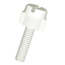 Kunststoff Rändelschrauben mit Schlitz M4 25mm natur 10 Stück