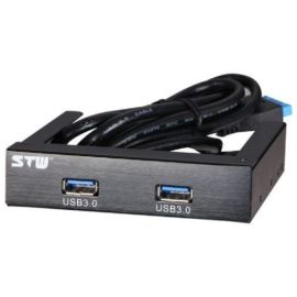 USB 3.0 Frontpanel 2x A Buchse auf 19pin intern für 8,9cm (3,5") Schacht