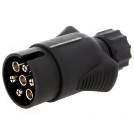 Anhänger Stecker 7-polig 12V für 6mm Kabel x2 Schraubklemme vernickelt