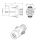 Anhänger Stecker 7-polig 12V für 6mm Kabel x2 Schraubklemme vernickelt