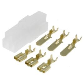 Steckverbinder Set 3-polig max. 2,5mm² Set Buchse/Stecker RM 6,3mm