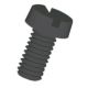 Kunststoffschraube schwarz Nylon M8 16,0mm Schlitz...