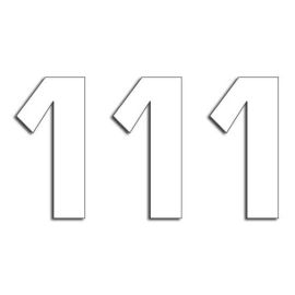 MX Startnummern Set Two Series Standard weiß 16x7,5cm 3er Set Nummer 1