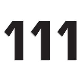 MX Startnummern Set Two Series Standard schwarz 16x7,5cm 3er Set Nummer 1