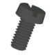 Kunststoffschraube schwarz Nylon M10 20,0mm Schlitz...